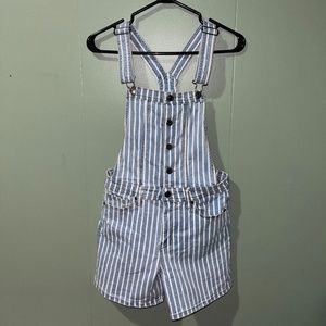 Guess Striped Denim Overalls